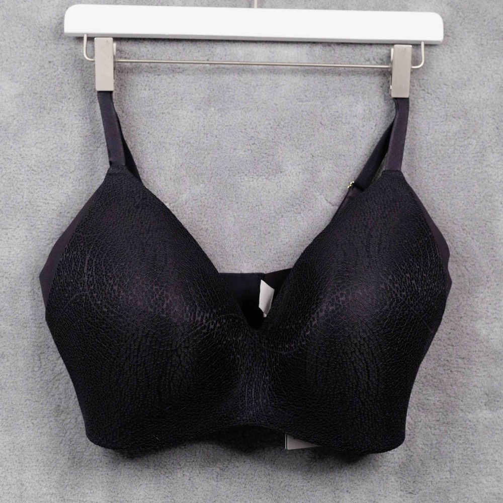 KNIX WingWoman Lace Contour T-Shirt Bra Invisible Wireless Black‎ Sz 8 NWT $68